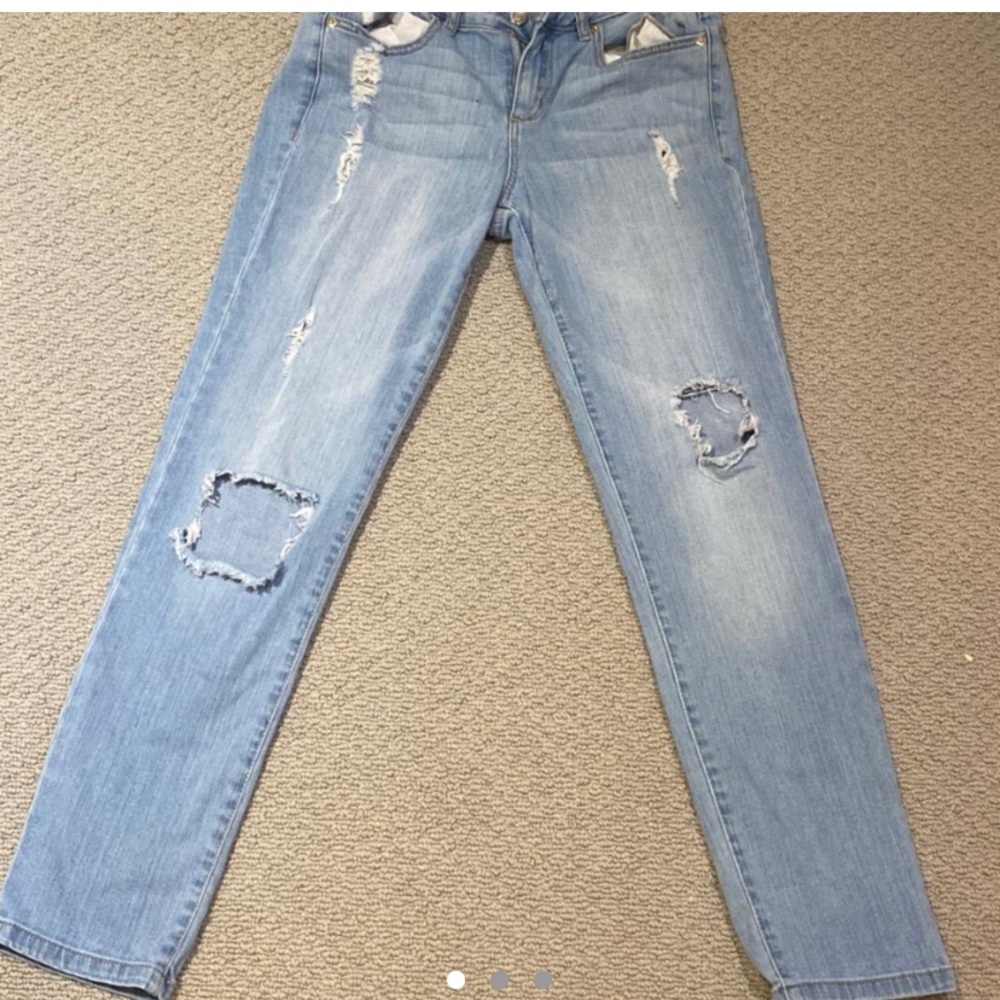 light wash ripped jeans